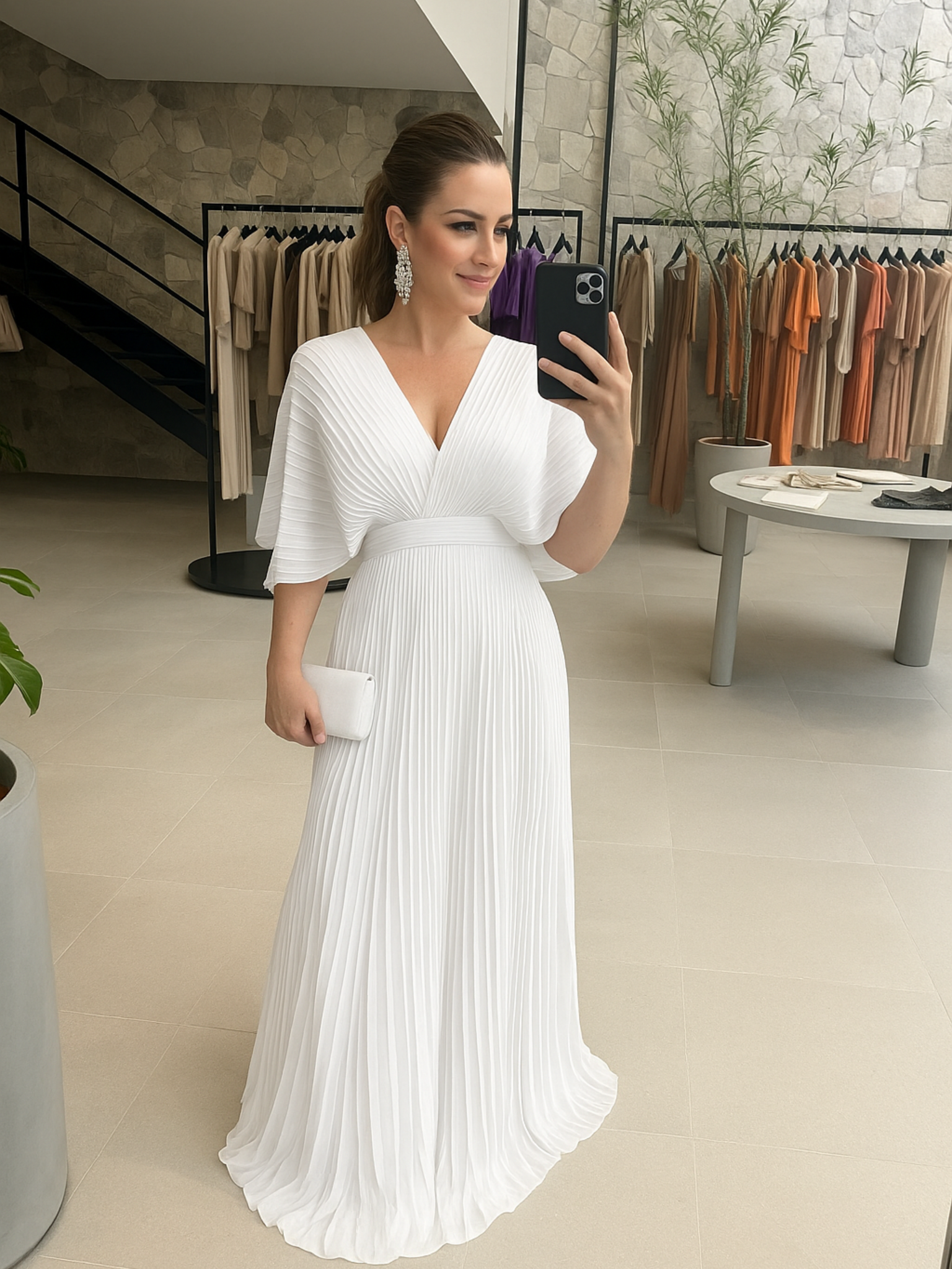 Maddy - Vibrant Pleated Maxi Dress