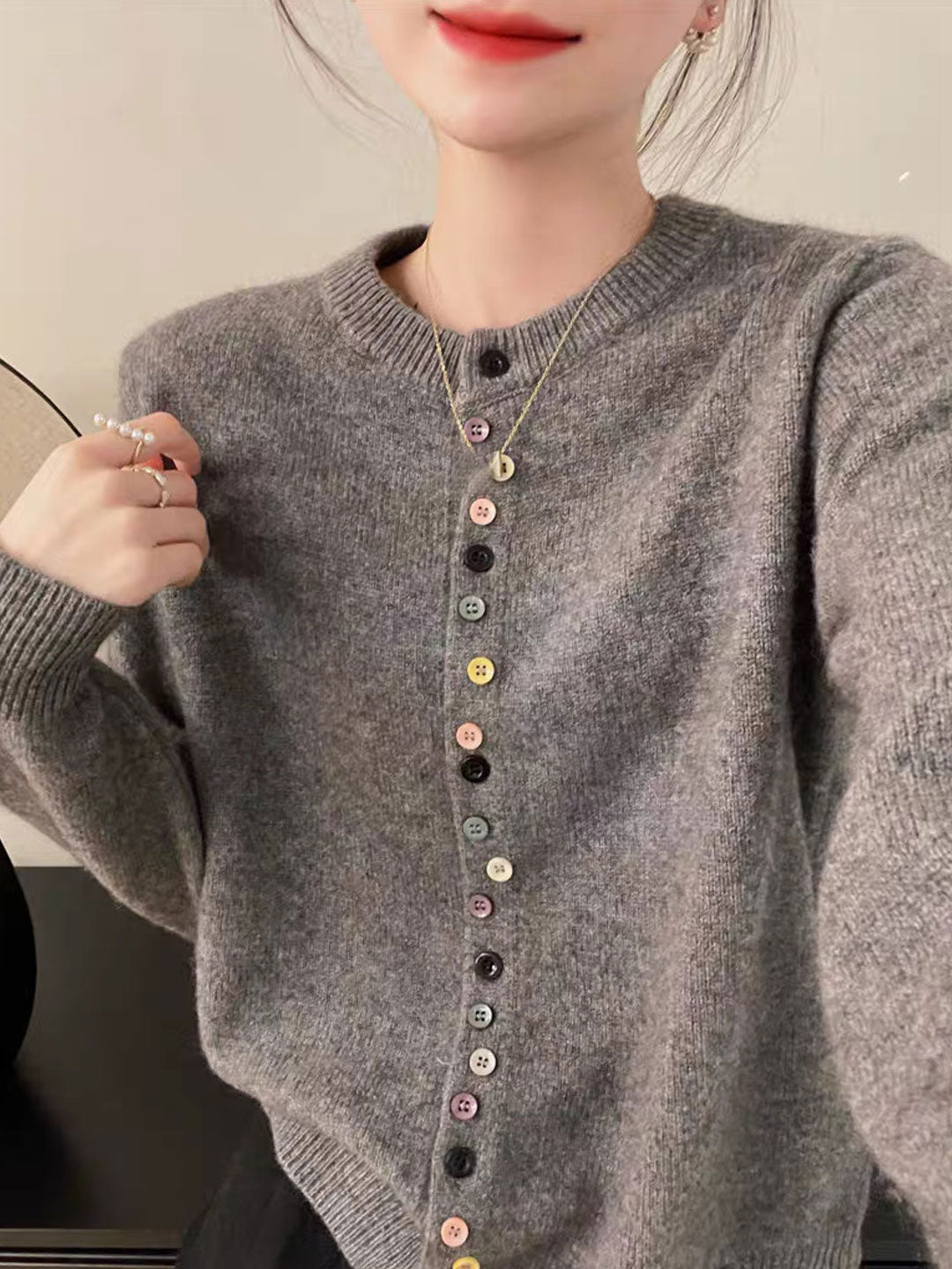 Sheena - Playful Buttons Sweater
