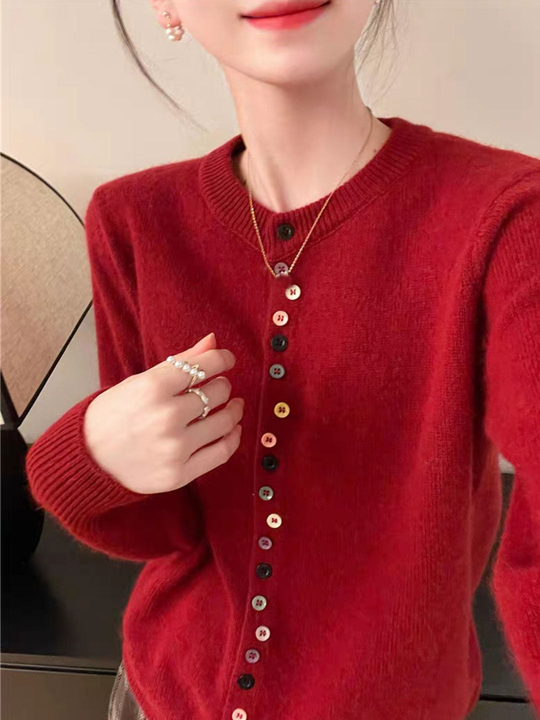 Sheena - Playful Buttons Sweater