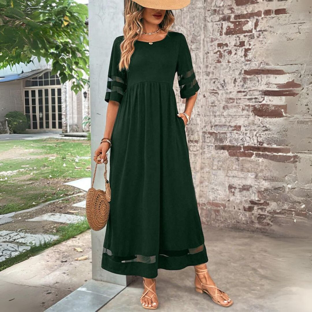 Lillian - Flattering Tummy Coverage Midi Dress