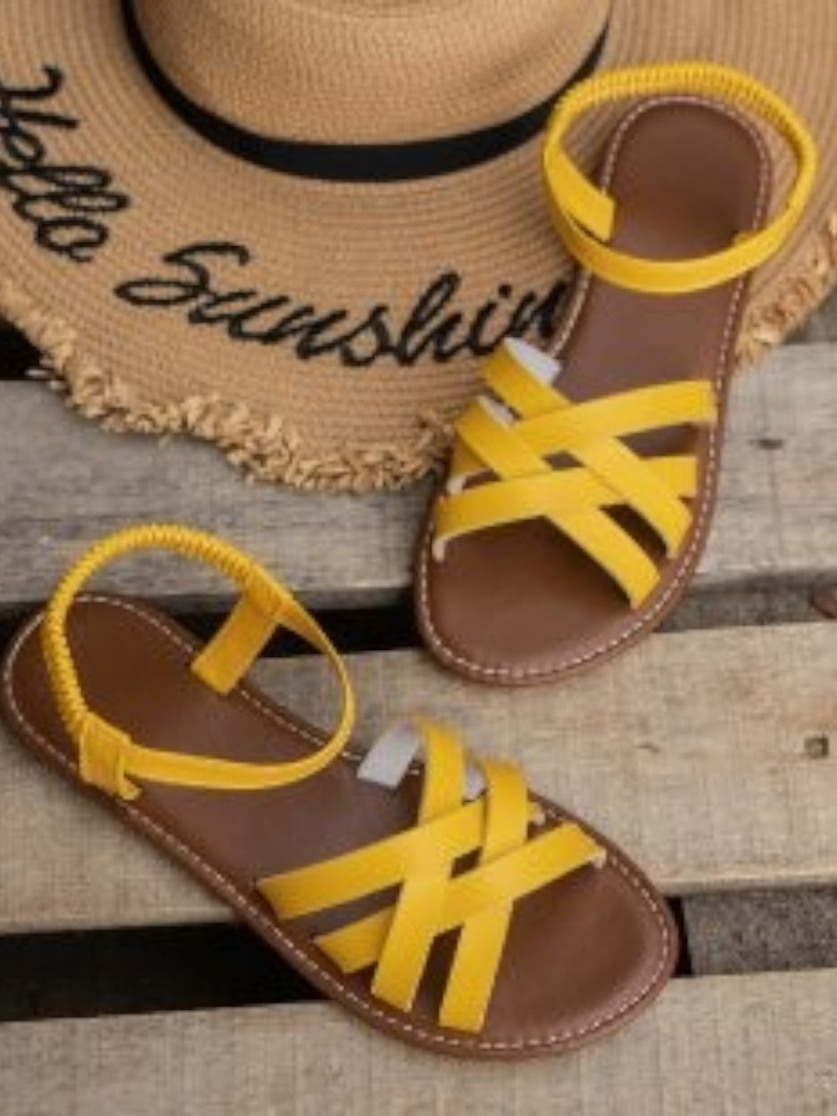 Mackenna - Roman Elastic Cross-Strap Sandals