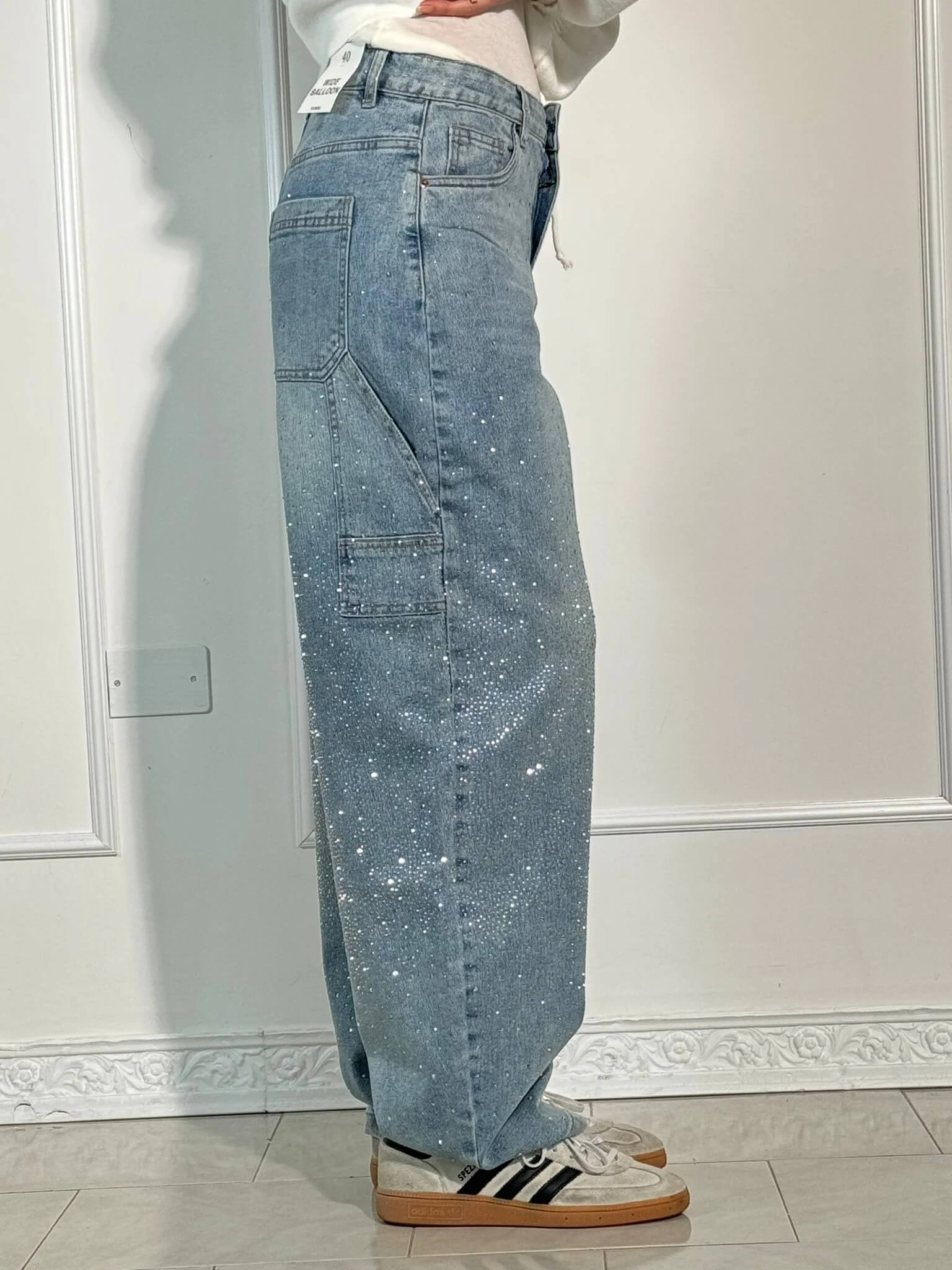 Rafaela - Diamond Jeans with Balloon Fit and Sparkling Details
