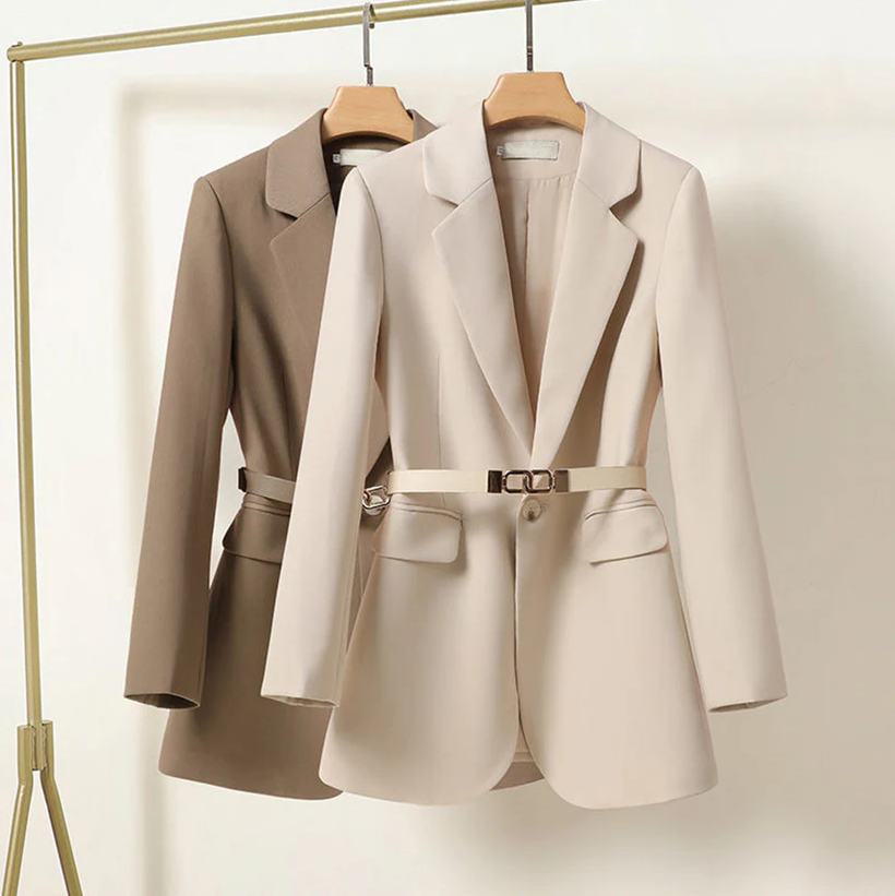 Maya - Modern Fit Belted Blazer