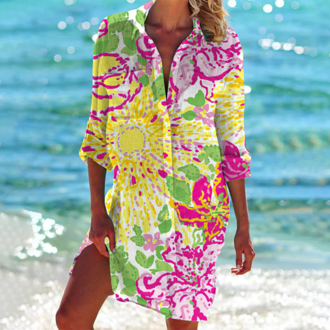 Clara - Relaxed Fit Shirt Dress (Plus Size Available)
