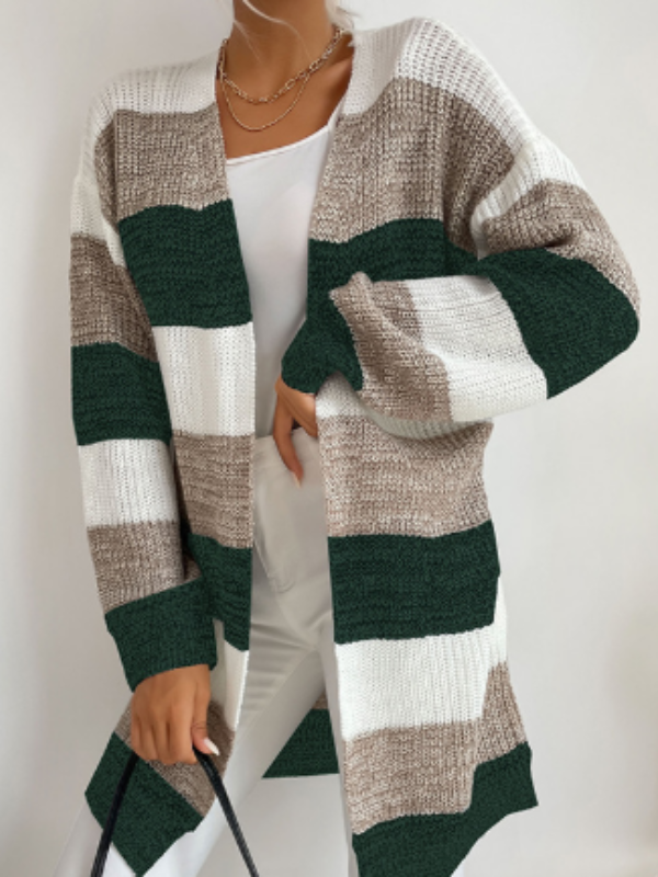 Elodie - Striped Knit Cardigan for Layering
