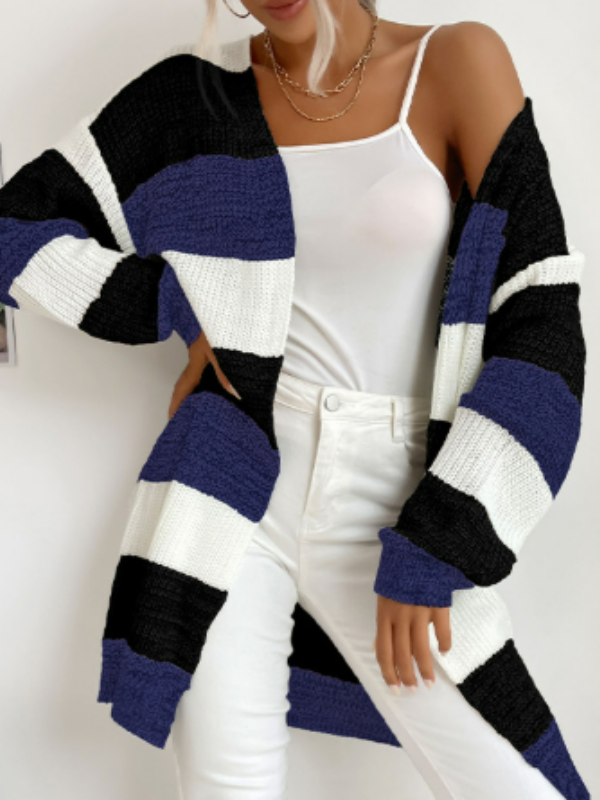 Elodie - Striped Knit Cardigan for Layering