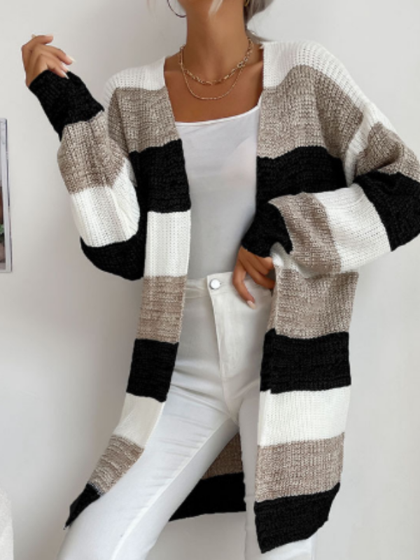 Elodie - Striped Knit Cardigan for Layering