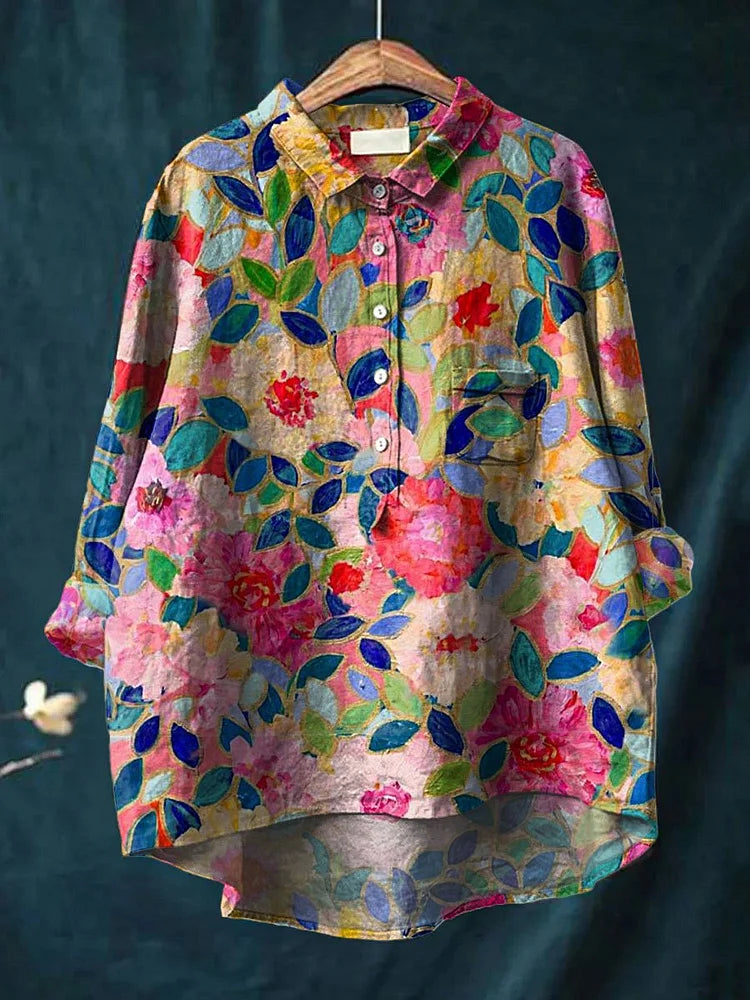 Madison - Playful Print Blouse (Plus Size Available)