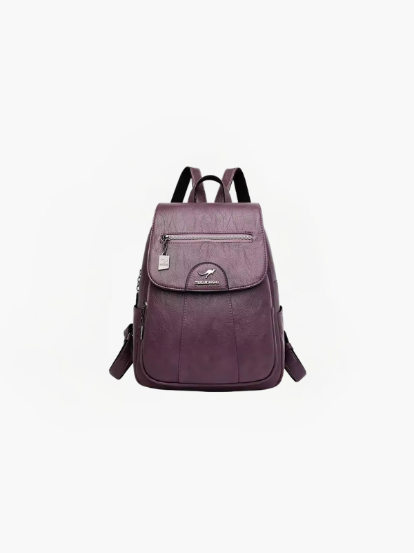 Ayla - Anti-Theft PU Leather Backpack with RFID Protection and Stylish Design