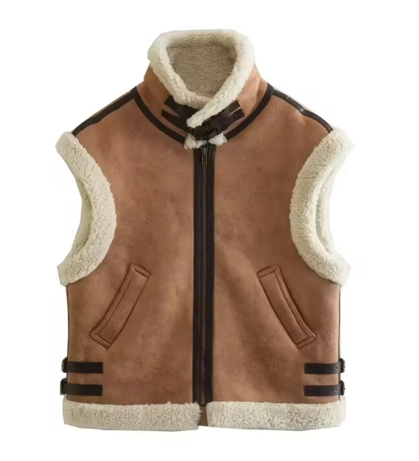 Elodie - Faux Shearling Vest Stylish and Warm for Layering