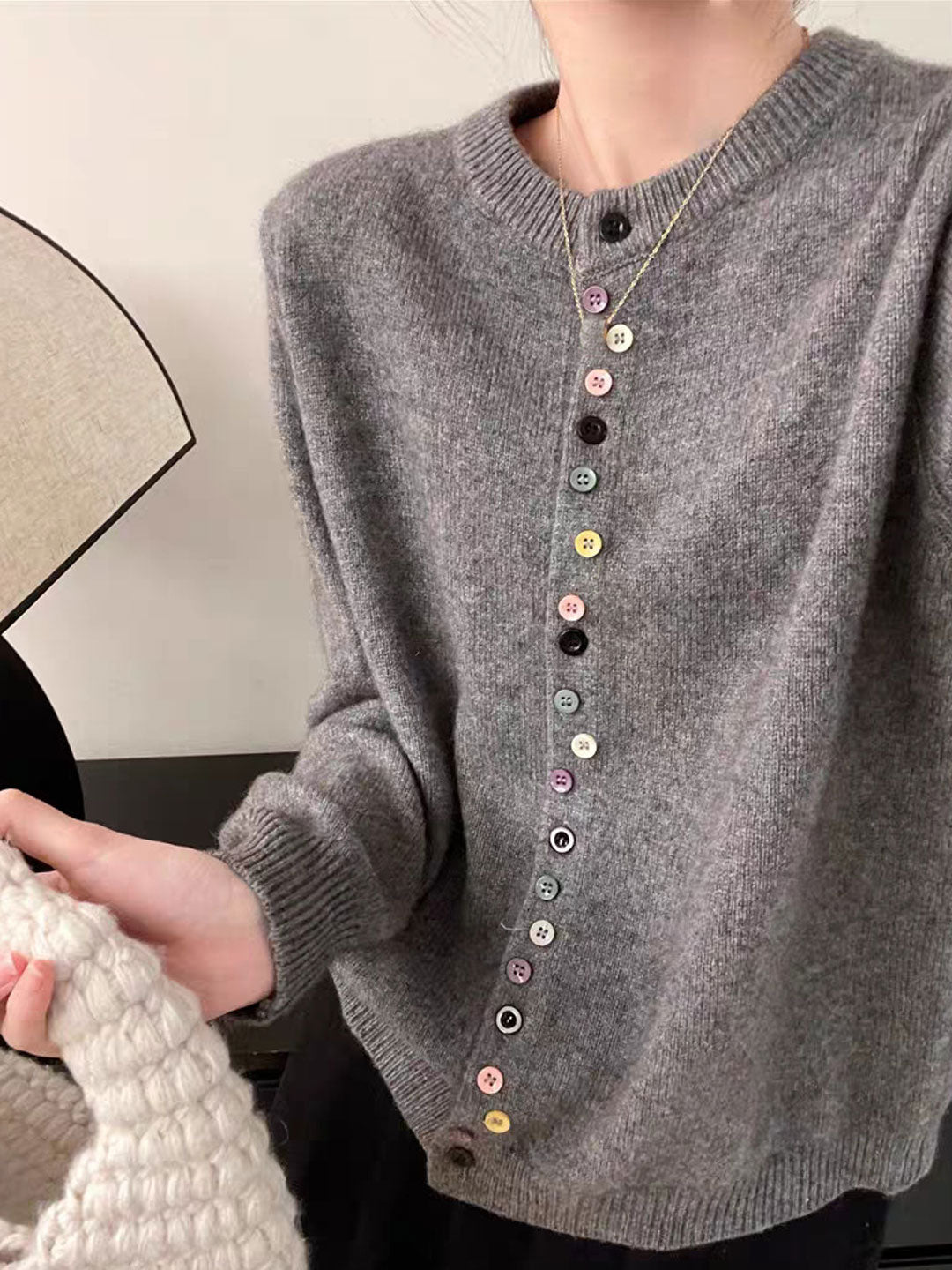 Sheena - Playful Buttons Sweater