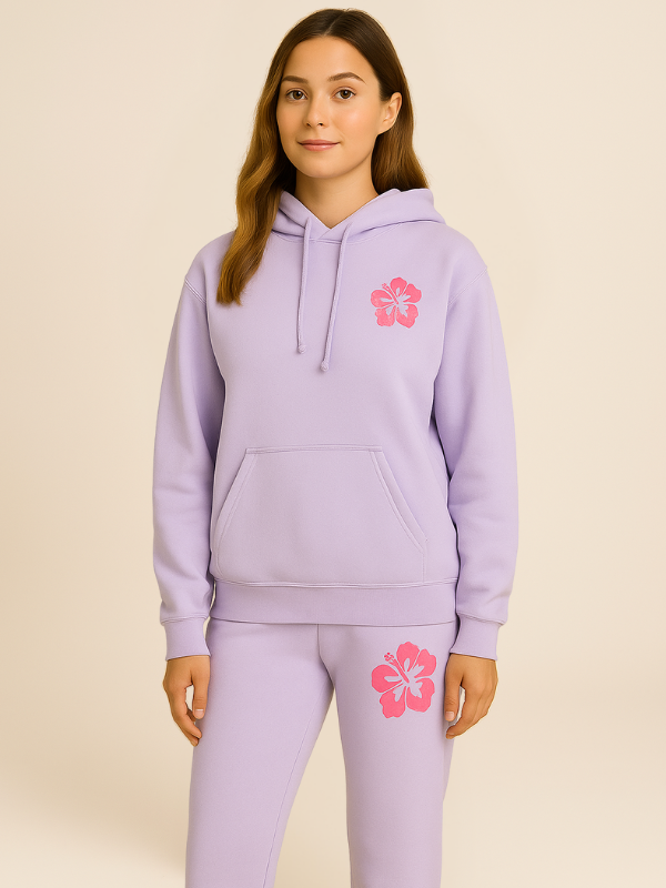 Mila - Comfy Oversized Tracksuit with Surf City Back Print