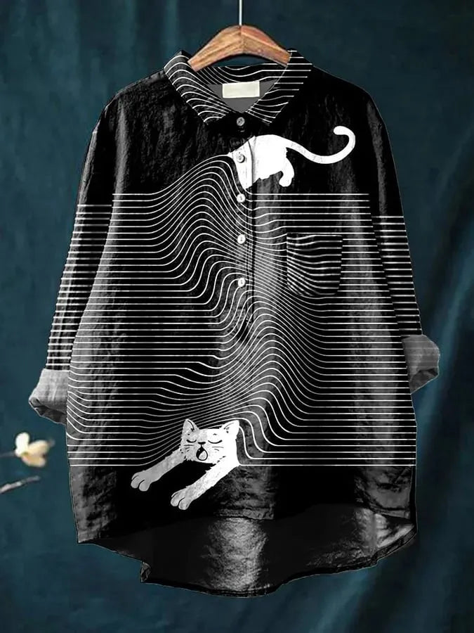 Madison - Playful Print Blouse (Plus Size Available)