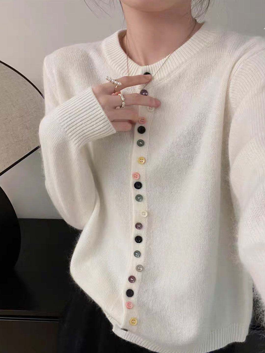 Sheena - Playful Buttons Sweater