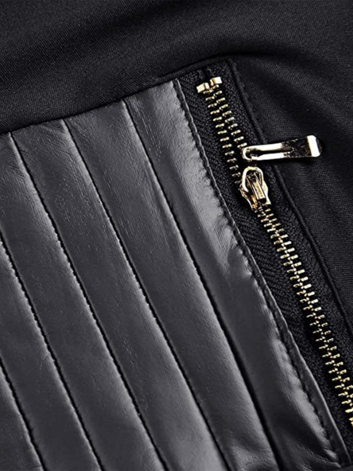 Daisy - High-Waist Faux Leather Leggings with Zipper Pants