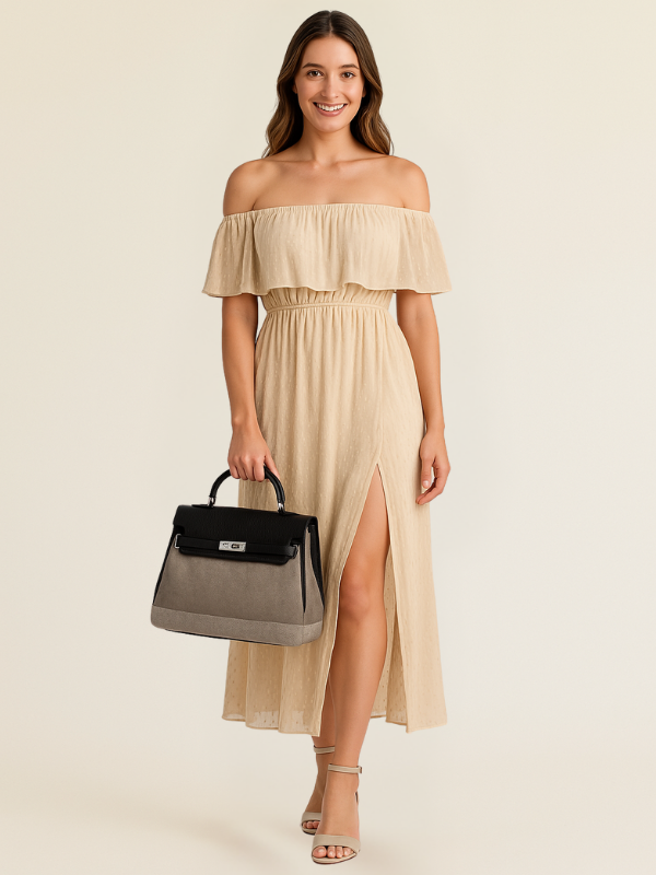 Emilia - Cowhide Canvas Bag