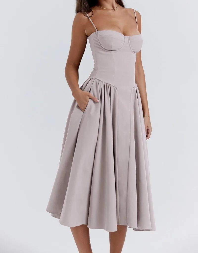 Isabel - Corset Midi Dress