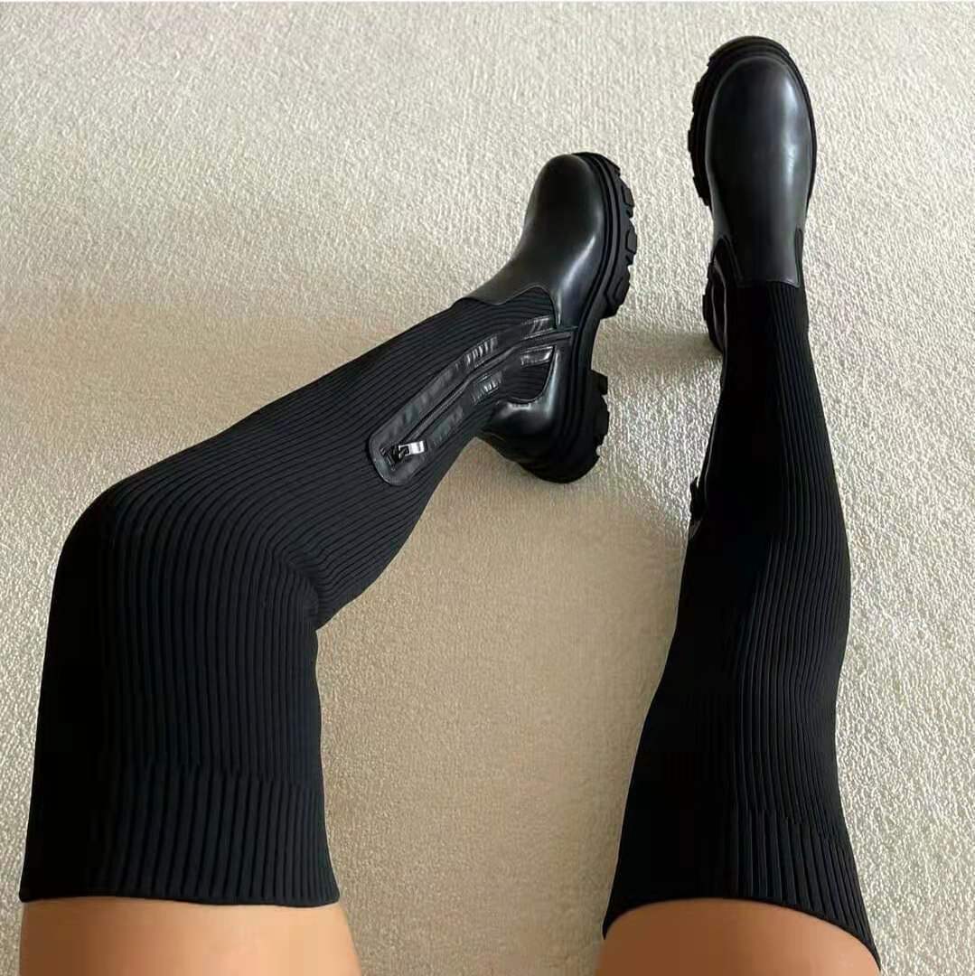 Willow - Over-the-Knee Sock Boots