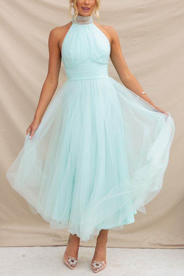 Alyssa - Halter Neck Midi Dress