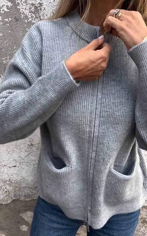 Josephine - Zip-Up Cardigan